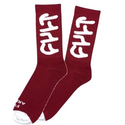 CULT «Big Logo» Socks, Burgundy